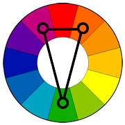 الگوی مکمل دو طیفی ( split-complementtany color scheme )