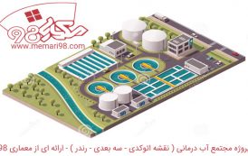 پروژه مجتمع آب درمانی ( نقشه اتوکدی - سه بعدی - رندر - شیت بندی - رساله )