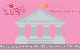 رساله دانشکده هنر و معماری ( پوستر - اتوکد - رندر - psd - رساله )
