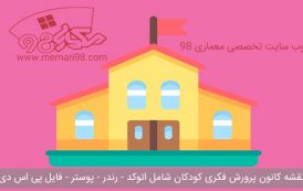 نقشه کانون پرورش فکری کودکان ( اتوکد - رندر - psd - پوستر )