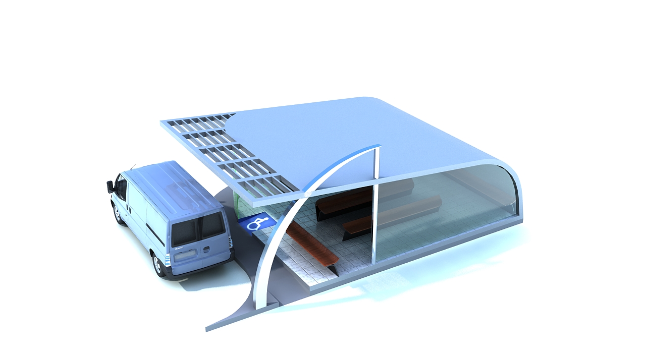 3 پلان ایستگاه اتوبوس با رندر + ضوابط طراحی ایستگاه اتوبوس