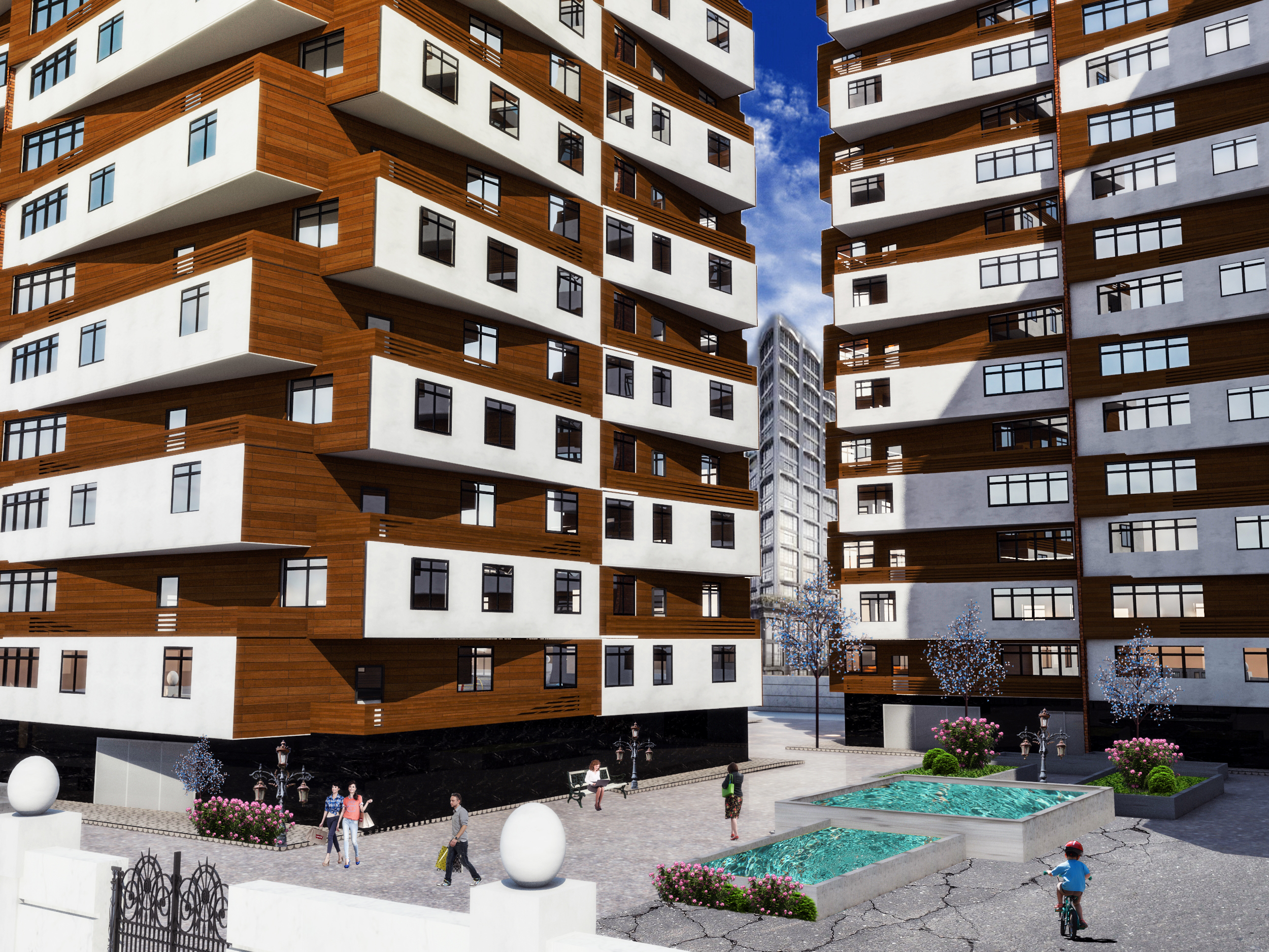 پروژه مجتمع مسکونی 16 طبقه کامل