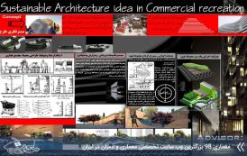 پروژه مجتمع تجاری تفریحی با رویکرد معماری پایدار
