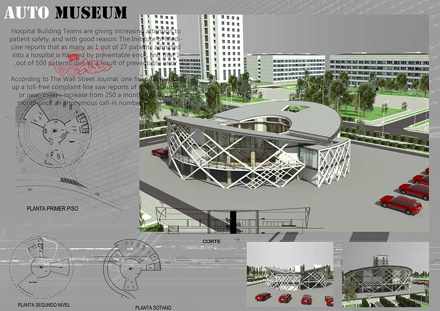 پروژه طراحی موزه ماشین کامل