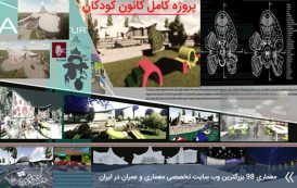 پروژه معماری کانون کودکان ( کد , تری دی , شیت )